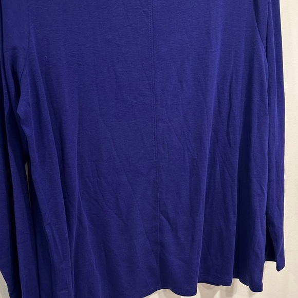 J. Jill Deep Blue Long Sleeve Tee - Picture 3 of 4